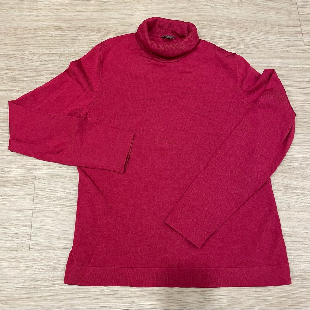Ann Taylor Red Knit Turtleneck Size Medium